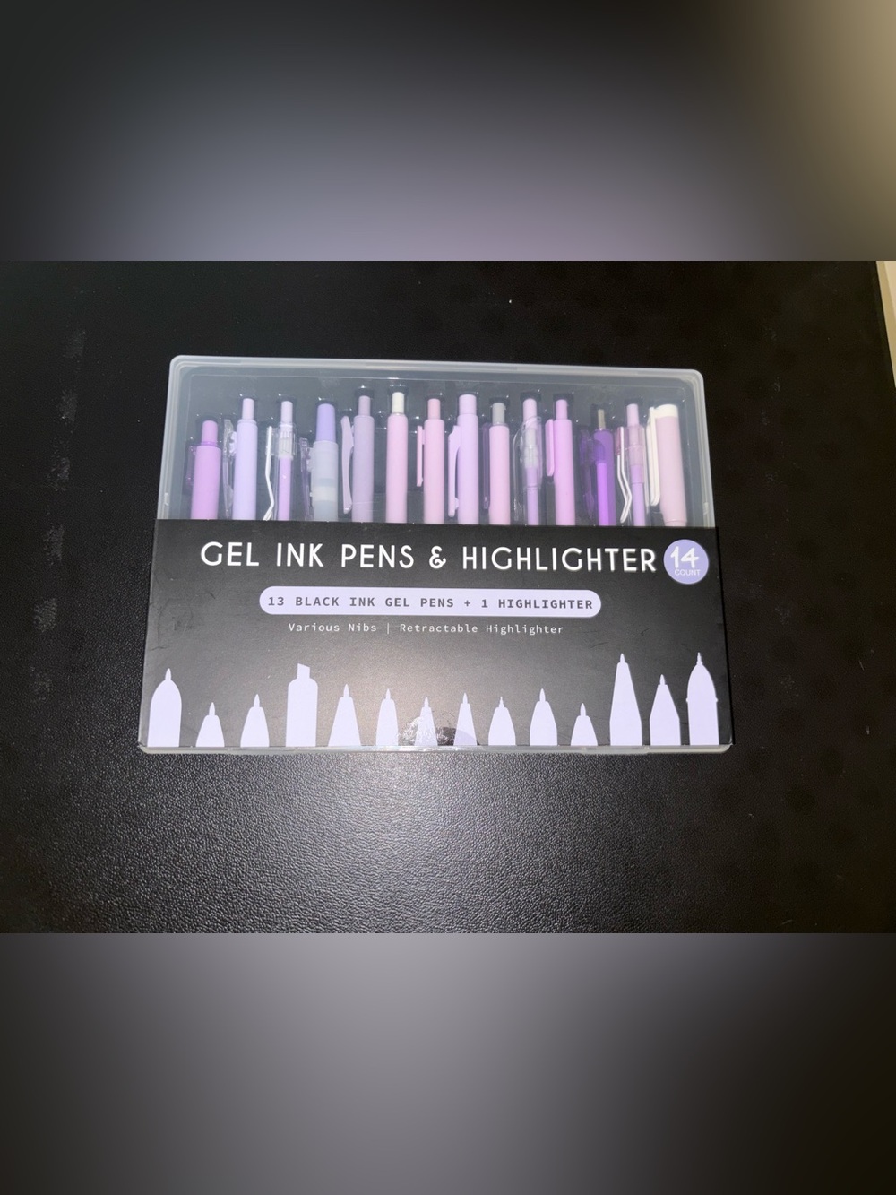 Purple 14 Count Gel Ink Pens and Highlighters